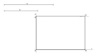 How to draw a rectangle given its sides