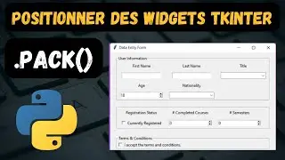 Create a graphical interface with Python. Position widgets with the PACK method.