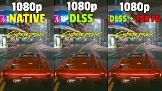 Cyberpunk 2077 RTX 3060TI - AMD FSR 3 Frame Generation Mod - 1080p