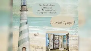 Sea Land  mini album tutorial 3 page 3 #stamperia #scrapbooking #handmade #popup PL #mixmedia