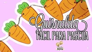 Guirnalda facil y economica para pascua🥕/ paso a paso deciracion para pascua🐣/Guirnalda zanaorias 🐰