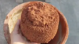 New:Red gritty crumbling in clay pot+Pouring crumbling on paste ❤️