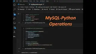 Mysql with Python - DB operations part 2