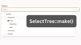 Filament Plugin: Select Tree for Multi-Level Categories