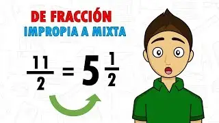 Convert an improper fraction to a mixed fraction. Super easy - For beginners.