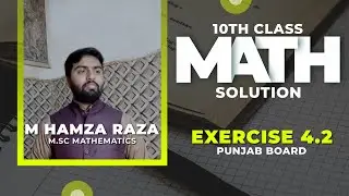 10th Class Mathematics Exercise 4.2 Complete Solution | Punjab Board