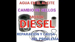 Diesel engine, water in the oil, cylinder liner seal replacement.