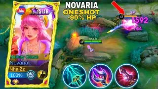 GLOBAL NOVARIA BEST 1HIT NEW BUILD AND EMBLEM 2025 | MOBILE LEGENDS