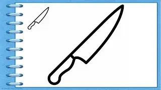 HOW TO DRAW A KNIFE / EASY AND SIMPLE / LEARNING TO DRAW