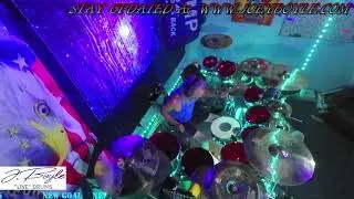 Rush Metal Church Ufo Ozzy Hammerfall Asia  METAL DRUM COVERS "LIVE" By J. Boyle Solo END