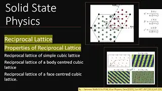 Reciprocal lattice and it's properties in crystal || Reciprocal lattice vectors of sc bcc and fcc.