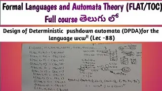 design of Deterministic pushdown automata for the language wcwᴿ  | construction of DPDA