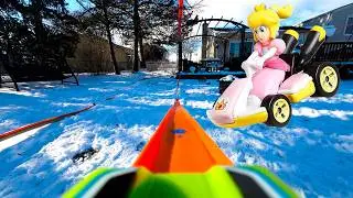 The Frozen Speedway – Snow Hot Wheels Track POV