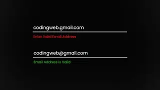 Email Validation Using HTML CSS & Javascript