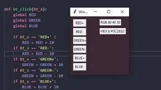 WinColor  -  Janela Que Muda De Cor - Python + Tkinter