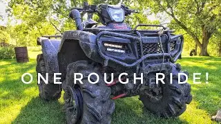 Honda Rubicon won't stay on 4 tires! I BLOW my EARDRUM.... Fourwheelers Mudding