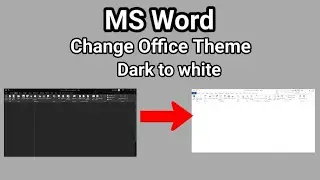 how to turn on dark to white background for MS Word