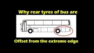Why rear tyres of buses are not at the extreme ends?