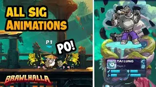 ALL SIGNATURES! KUNG FU PANDA CROSSOVER - Brawlhalla Skin Showcase