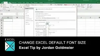 Change Excel Default Font Size - Excel Training Tips