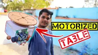 DIY How to make simple Motorized rotating table for YouTube & cake parlour. Lazy susan how it's made