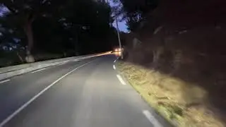 BMW S1000XR 2021 ADAPTATIVE (CORNERING) HEADLIGHT LED TEST SUNSET