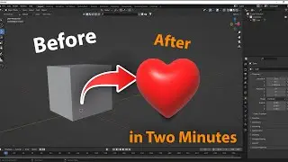 Transforming a Cube into a Heart in Blender: Quick and Easy 2-Minute Tutorial