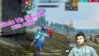 Solo Vs Squad With AWM #streamingking #freefire