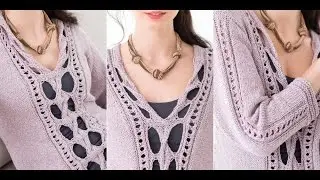 Tutorial for Faux Cable Neck Trim, A-Line Tunic, Vogue Knitting Spring/Summer 2016 #13