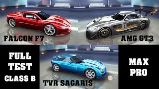 Asphalt 8 - Full test (TVR Sagaris vs AMG GT3 vs Falcon F7)