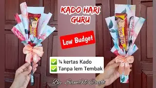 Buket Hari Guru dari Kertas Kado | Kado Hari Guru low budget