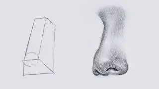 How to Draw a ¾ Nose - EASY