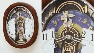 RHYTHM Magic Motion Clock 4MH414WU06 Joyful Blessing
