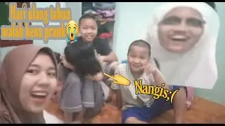 PRANK POCONG ke BOCIL SAMPE NANGIS||ULANG TAHUN MALAH DAPET PRANK😅