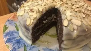 Шоколадный торт без масла и яиц