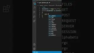 Print alphabets   - PHP script 