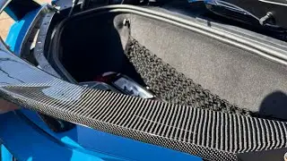 REAL CARBON FIBER HIGHWING install on the corvette C8