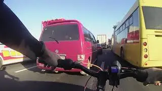 Катаем Между Машин на Велосипеде Окружная Киев [Extreme mode]