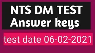 NTS DM test Answer keys  2021|Learning view