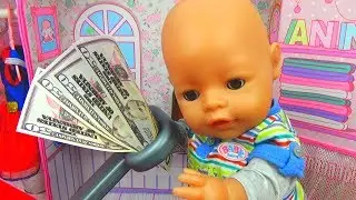 Куклы Беби Бон. Катя учится стирать