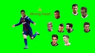 football player special wrong head video green screen