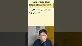 Law of Exponents: Product Rule [Example 5] #mathwithteacherjustin #math7 #algebra