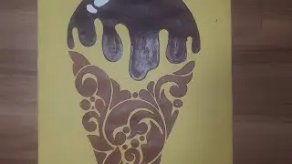 🍦Ice-cream Art/Drawing /Painting#easyart#acrylicpainting #practice #easydrawing
