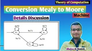 lect 42 | Mealy to Moore Conversion with Example in Hindi