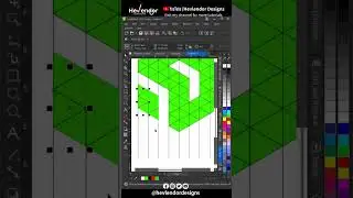 Mastering 3D Logo Design using grid in Corel Draw #hevlendordesigns #shorts #3D
