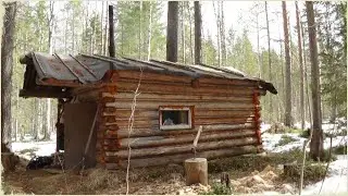Изба у реки, ночуем.