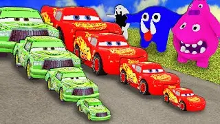 Big & Small Lightning McQueen vs Big & Small Chick Hicks vs DOWN OF DEATH in Teardown