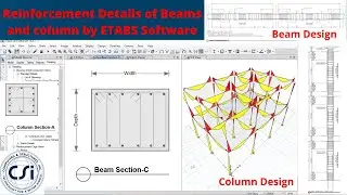 Reinforcement Details of Beam and Column by ETABS Software | Building design | Civil Engineering |