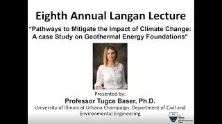 2021 Langan Lecture: Tugce Baser: Pathways to Mitigate the Impact of Climate Change