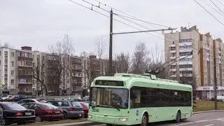 Минск.Поездка в троллейбусе БКМ-321,борт.2248,марш.19 (16.04.2021)